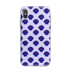 Shell Pattern IPhone Case -CaseCraze Store Shell Pattern iPhone X Bumper Case on Silver iPhone Alternative Image 1