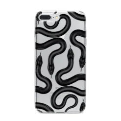 Snake Pattern IPhone Case -CaseCraze Store Snake Pattern iPhone 7 Plus Bumper Case on Silver iPhone