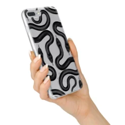 Snake Pattern IPhone Case -CaseCraze Store Snake Pattern iPhone 7 Plus Bumper Case on Silver iPhone Alternative Image