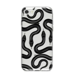 Snake Pattern IPhone Case -CaseCraze Store Snake Pattern iPhone 8 Bumper Case on Silver iPhone