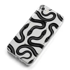 Snake Pattern IPhone Case -CaseCraze Store Snake Pattern iPhone 8 Bumper Case on Silver iPhone Alternative Image