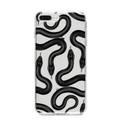Snake Pattern IPhone Case -CaseCraze Store Snake Pattern iPhone 8 Plus Bumper Case on Silver iPhone