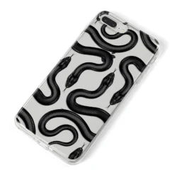 Snake Pattern IPhone Case -CaseCraze Store Snake Pattern iPhone 8 Plus Bumper Case on Silver iPhone Alternative Image