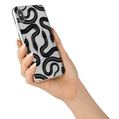 Snake Pattern IPhone Case -CaseCraze Store Snake Pattern iPhone X Bumper Case on Silver iPhone Alternative Image 2