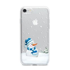 Snowman IPhone Case -CaseCraze Store Snowman iPhone 7 Bumper Case on Silver iPhone