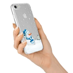 Snowman IPhone Case -CaseCraze Store Snowman iPhone 7 Bumper Case on Silver iPhone Alternative Image