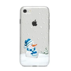 Snowman IPhone Case -CaseCraze Store Snowman iPhone 8 Bumper Case on Silver iPhone