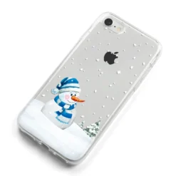 Snowman IPhone Case -CaseCraze Store Snowman iPhone 8 Bumper Case on Silver iPhone Alternative Image