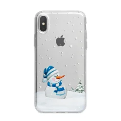 Snowman IPhone Case -CaseCraze Store Snowman iPhone X Bumper Case on Silver iPhone Alternative Image 1