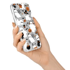 Spooky Halloween Ghost IPhone Case -CaseCraze Store Spooky Halloween Ghost iPhone 7 Bumper Case on Silver iPhone Alternative Image