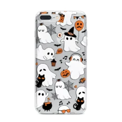 Spooky Halloween Ghost IPhone Case -CaseCraze Store Spooky Halloween Ghost iPhone 7 Plus Bumper Case on Silver iPhone