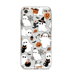 Spooky Halloween Ghost IPhone Case -CaseCraze Store Spooky Halloween Ghost iPhone 8 Bumper Case on Silver iPhone