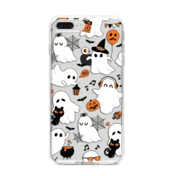 Spooky Halloween Ghost IPhone Case -CaseCraze Store Spooky Halloween Ghost iPhone 8 Plus Bumper Case on Silver iPhone