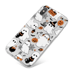 Spooky Halloween Ghost IPhone Case -CaseCraze Store Spooky Halloween Ghost iPhone X Bumper Case on Silver iPhone