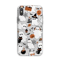 Spooky Halloween Ghost IPhone Case -CaseCraze Store Spooky Halloween Ghost iPhone X Bumper Case on Silver iPhone Alternative Image 1
