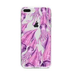 Squid IPhone Case -CaseCraze Store Squid iPhone 8 Plus Bumper Case on Silver iPhone