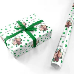 St Patricks Day Photo Upload Wrapping Paper -CaseCraze Store St Patricks Day Photo Upload Personalised Wrapping Paper