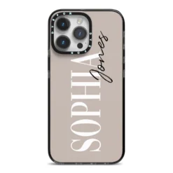 Stone Colour With Personalised Name IPhone Case