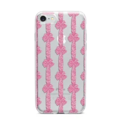 Striped Bow Pattern IPhone Case -CaseCraze Store Striped Bow Pattern iPhone 7 Bumper Case on Silver iPhone