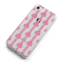 Striped Bow Pattern IPhone Case -CaseCraze Store Striped Bow Pattern iPhone 8 Bumper Case on Silver iPhone Alternative Image