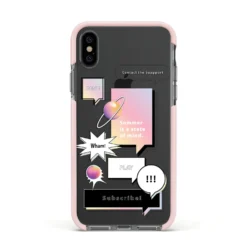 Summer Is A State Of Mind IPhone Case -CaseCraze Store Summer Is A State Of Mind Apple iPhone Xs Impact Case Pink Edge on Black Phone
