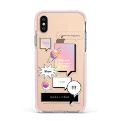 Summer Is A State Of Mind IPhone Case -CaseCraze Store Summer Is A State Of Mind Apple iPhone Xs Impact Case Pink Edge on Gold Phone