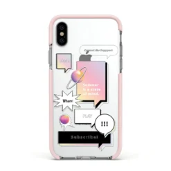 Summer Is A State Of Mind IPhone Case -CaseCraze Store Summer Is A State Of Mind Apple iPhone Xs Impact Case Pink Edge on Silver Phone