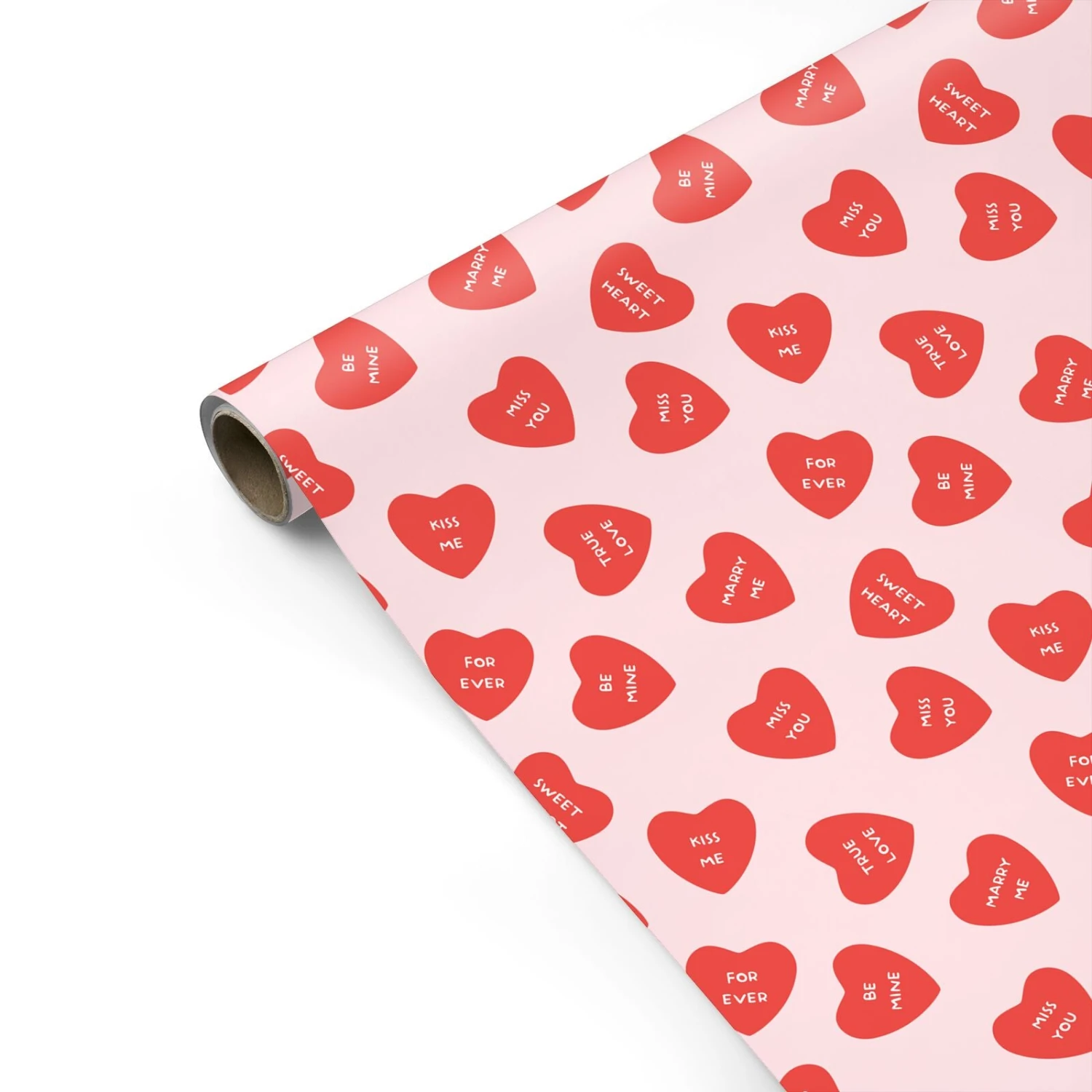 Sweetheart Message Hearts Wrapping Paper 2 Sweetheart Message Hearts Wrapping Paper - Image 2