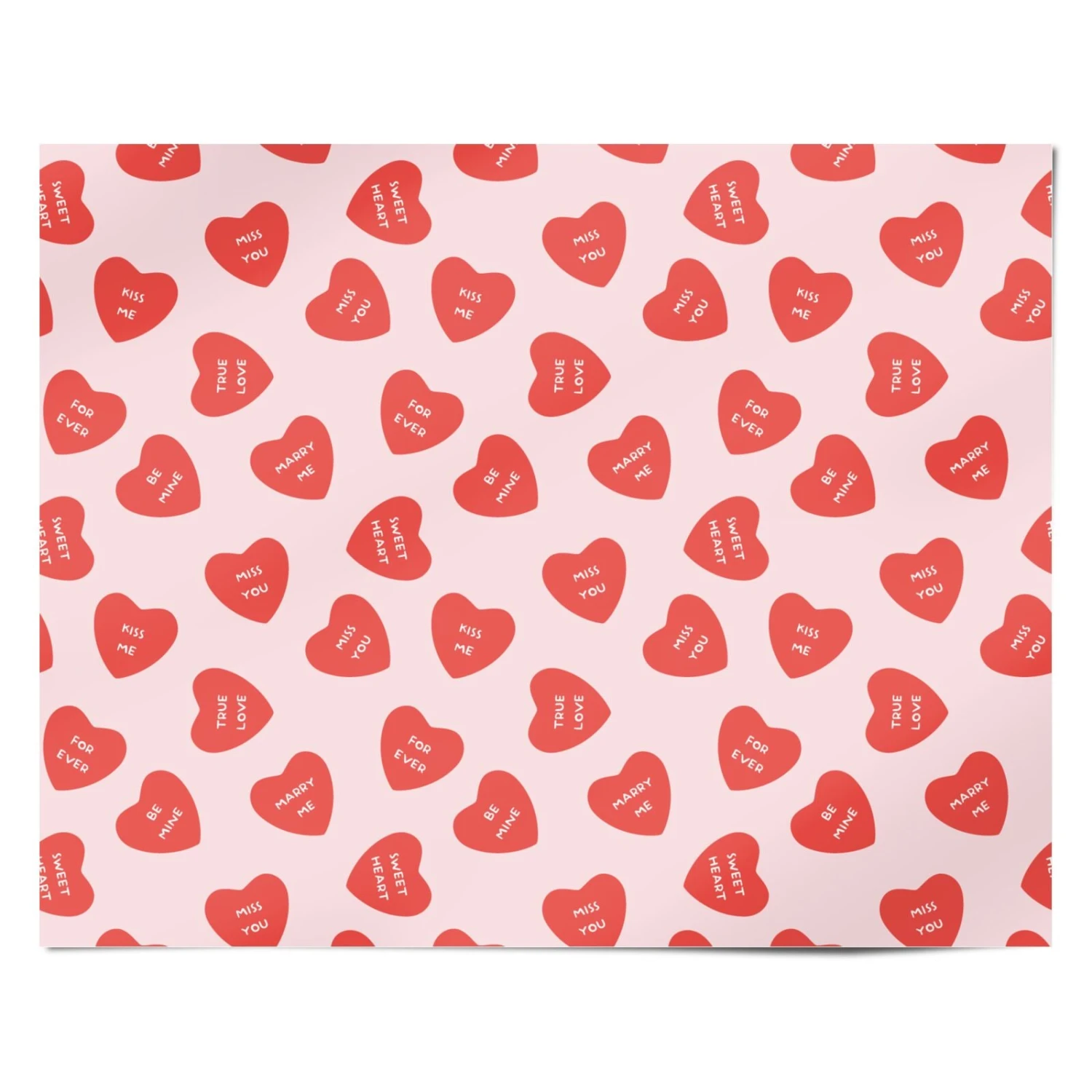 Sweetheart Message Hearts Wrapping Paper 4 Sweetheart Message Hearts Wrapping Paper - Image 4