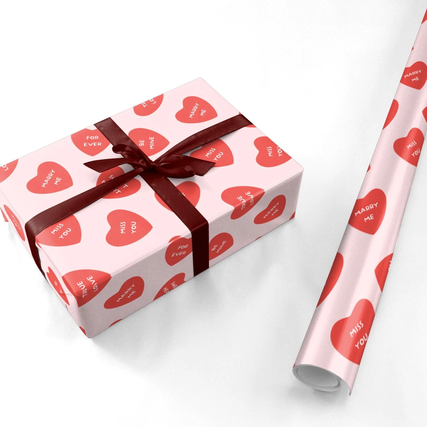 Sweetheart Message Hearts Wrapping Paper 3 Sweetheart Message Hearts Wrapping Paper - Image 3