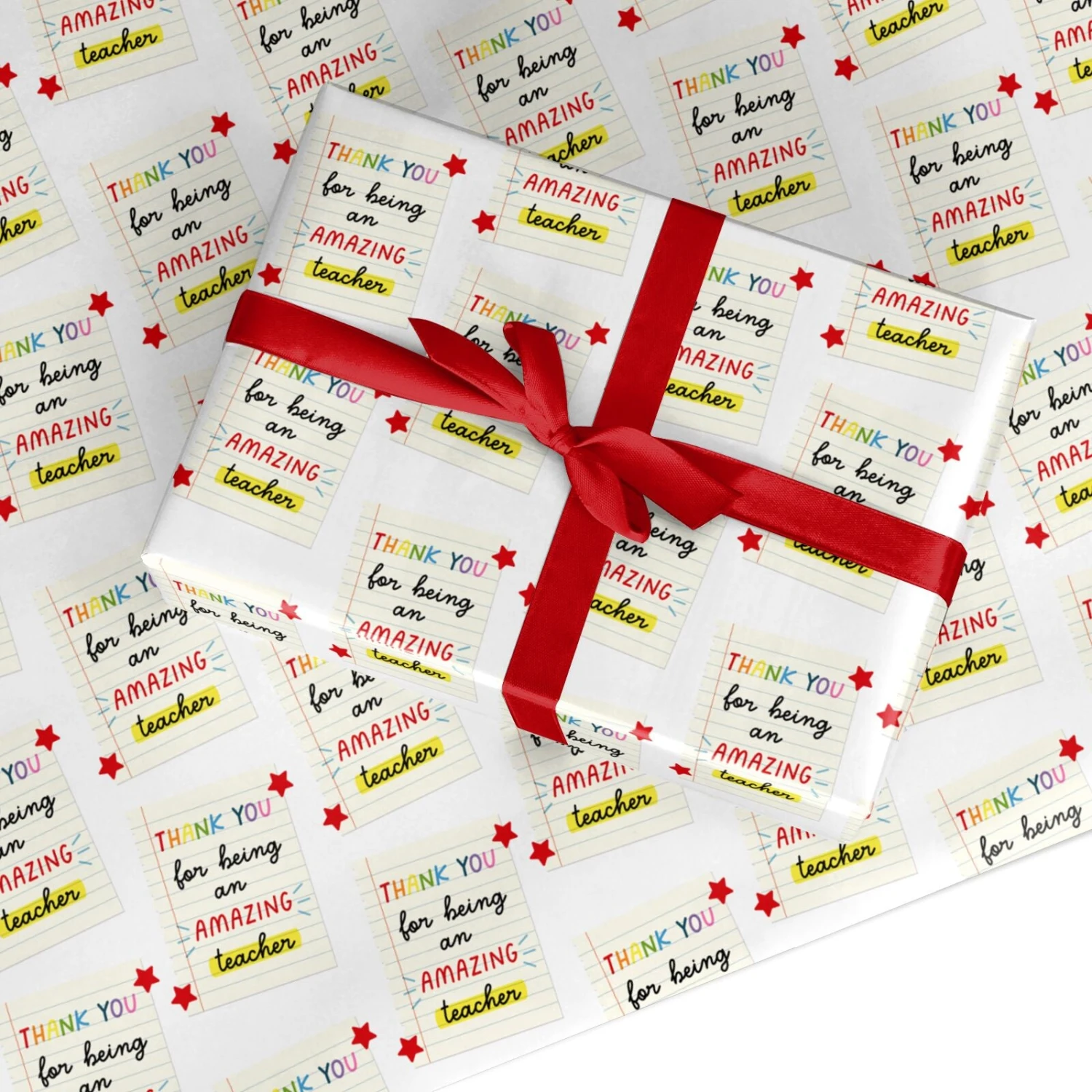 Thanks Teacher Wrapping Paper 1 Thanks Teacher Wrapping Paper
