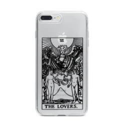 The Lovers Monochrome Tarot Card IPhone Case -CaseCraze Store The Lovers Monochrome Tarot Card iPhone 7 Plus Bumper Case on Silver iPhone