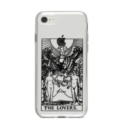 The Lovers Monochrome Tarot Card IPhone Case -CaseCraze Store The Lovers Monochrome Tarot Card iPhone 8 Bumper Case on Silver iPhone