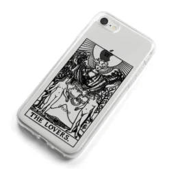 The Lovers Monochrome Tarot Card IPhone Case -CaseCraze Store The Lovers Monochrome Tarot Card iPhone 8 Bumper Case on Silver iPhone Alternative Image