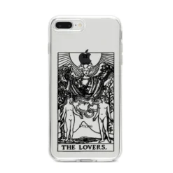 The Lovers Monochrome Tarot Card IPhone Case -CaseCraze Store The Lovers Monochrome Tarot Card iPhone 8 Plus Bumper Case on Silver iPhone
