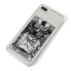 The Lovers Monochrome Tarot Card IPhone Case -CaseCraze Store The Lovers Monochrome Tarot Card iPhone 8 Plus Bumper Case on Silver iPhone Alternative Image