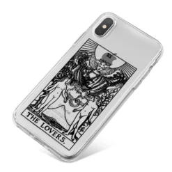 The Lovers Monochrome Tarot Card IPhone Case -CaseCraze Store The Lovers Monochrome Tarot Card iPhone X Bumper Case on Silver iPhone
