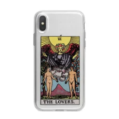 The Lovers Tarot Card IPhone Case -CaseCraze Store The Lovers Tarot Card iPhone X Bumper Case on Silver iPhone Alternative Image 1