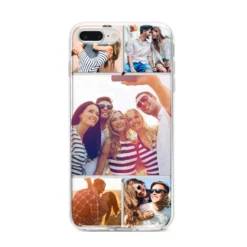 Tile Photo Collage Upload IPhone Case -CaseCraze Store Tile Photo Collage Upload iPhone 8 Plus Bumper Case on Silver iPhone
