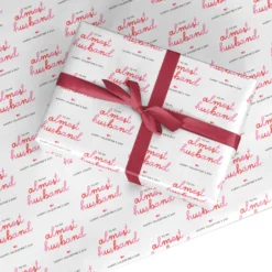 To My Almost Husband Card Valentines Day Wrapping Paper