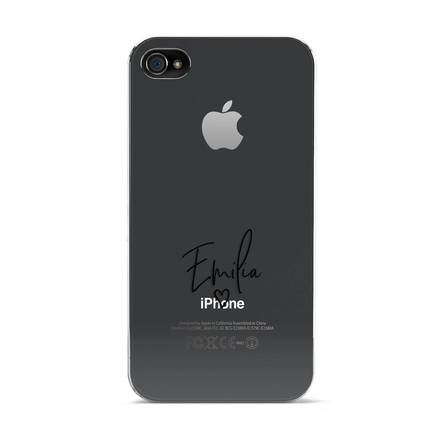 Transparent Black Handwritten Name IPhone Case 4 Transparent Black Handwritten Name IPhone Case - Image 4