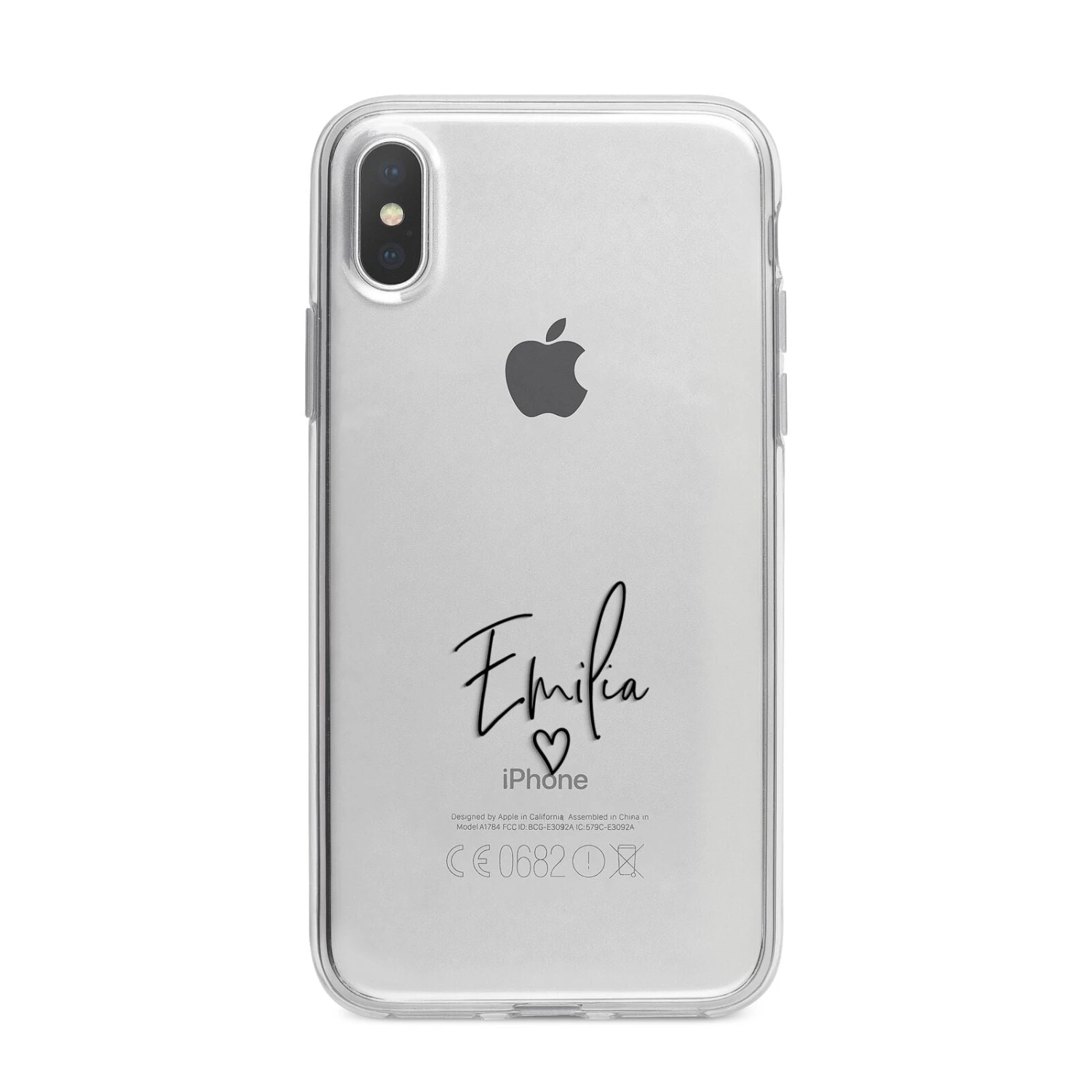 Transparent Black Handwritten Name IPhone Case 5 Transparent Black Handwritten Name IPhone Case - Image 5