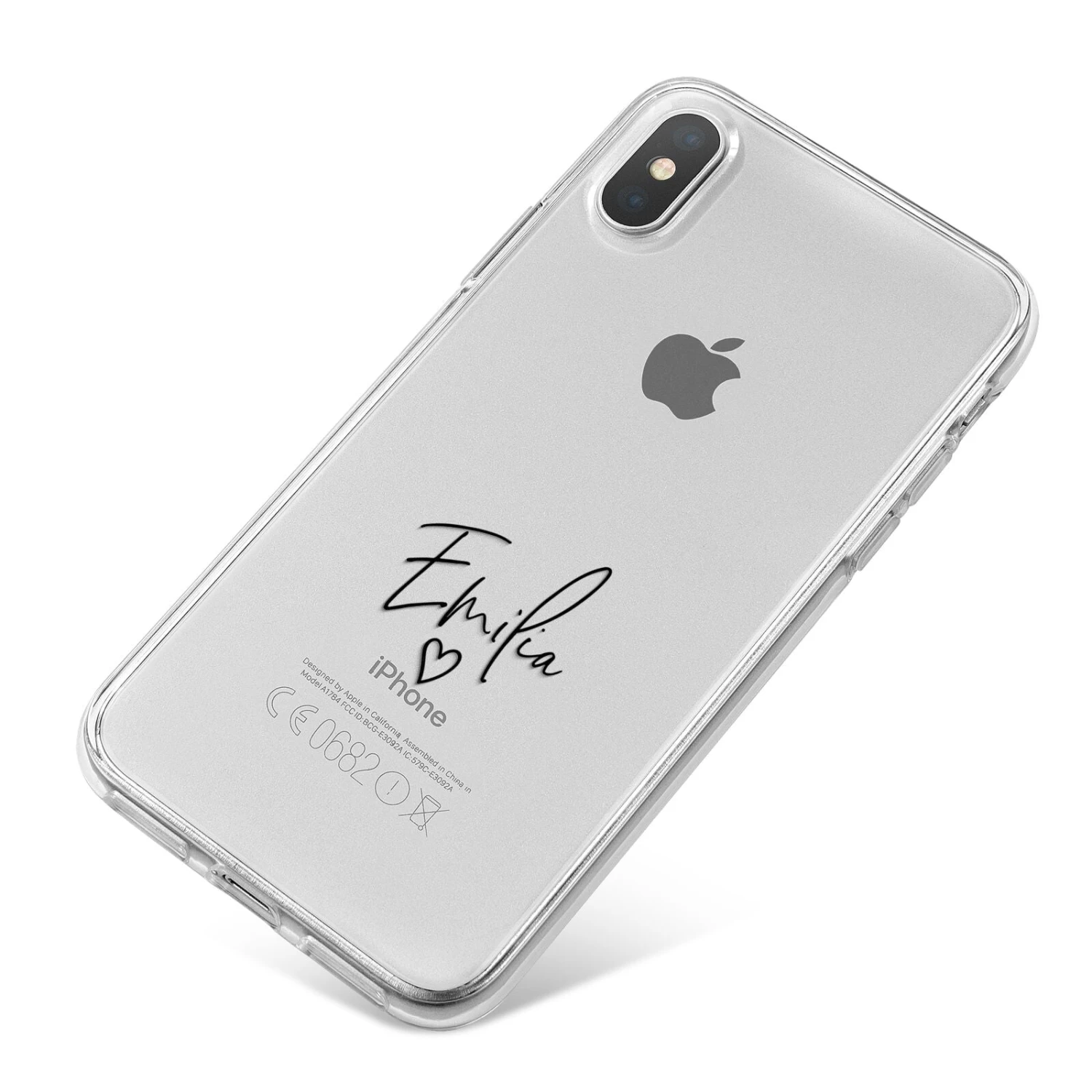 Transparent Black Handwritten Name IPhone Case 7 Transparent Black Handwritten Name IPhone Case - Image 7