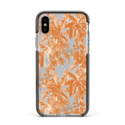 Tropical IPhone Case -CaseCraze Store Tropical Apple iPhone Xs Impact Case Black Edge on Silver Phone