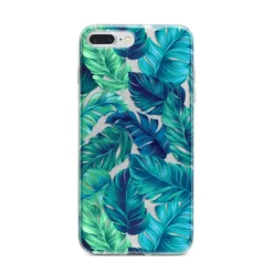 Tropical Leaves IPhone Case -CaseCraze Store Tropical Leaves iPhone 7 Plus Bumper Case on Silver iPhone