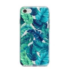 Tropical Leaves IPhone Case -CaseCraze Store Tropical Leaves iPhone 8 Bumper Case on Silver iPhone