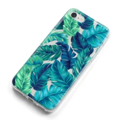 Tropical Leaves IPhone Case -CaseCraze Store Tropical Leaves iPhone 8 Bumper Case on Silver iPhone Alternative Image