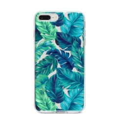 Tropical Leaves IPhone Case -CaseCraze Store Tropical Leaves iPhone 8 Plus Bumper Case on Silver iPhone