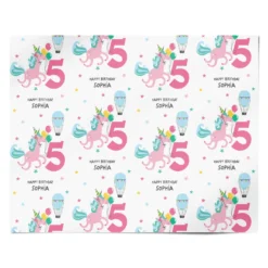 Unicorn Personalised Happy Birthday Wrapping Paper 7 Unicorn Personalised Happy Birthday Wrapping Paper -CaseCraze Store Unicorn Personalised Happy Birthday Personalised Wrapping Paper Alternative