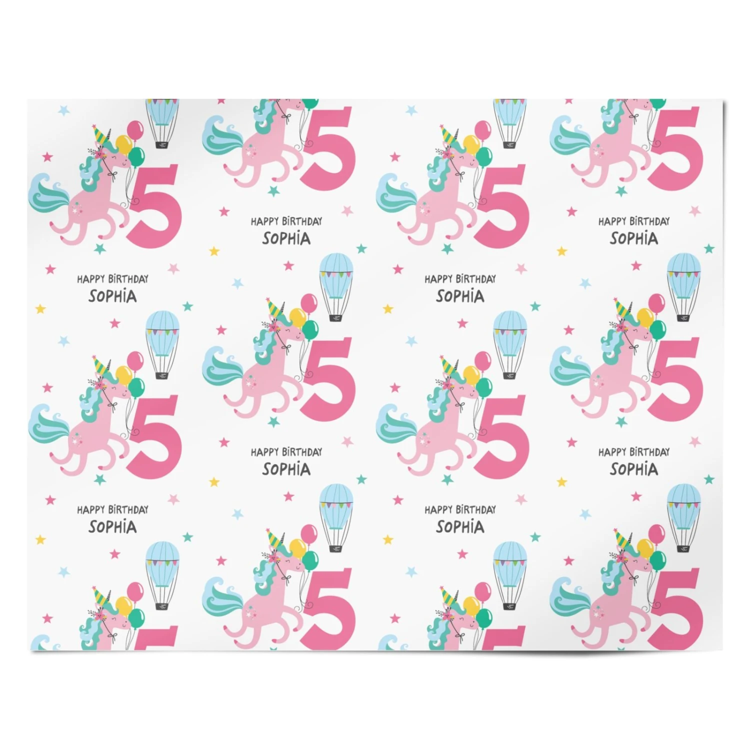 Unicorn Personalised Happy Birthday Wrapping Paper 4 Unicorn Personalised Happy Birthday Wrapping Paper - Image 4